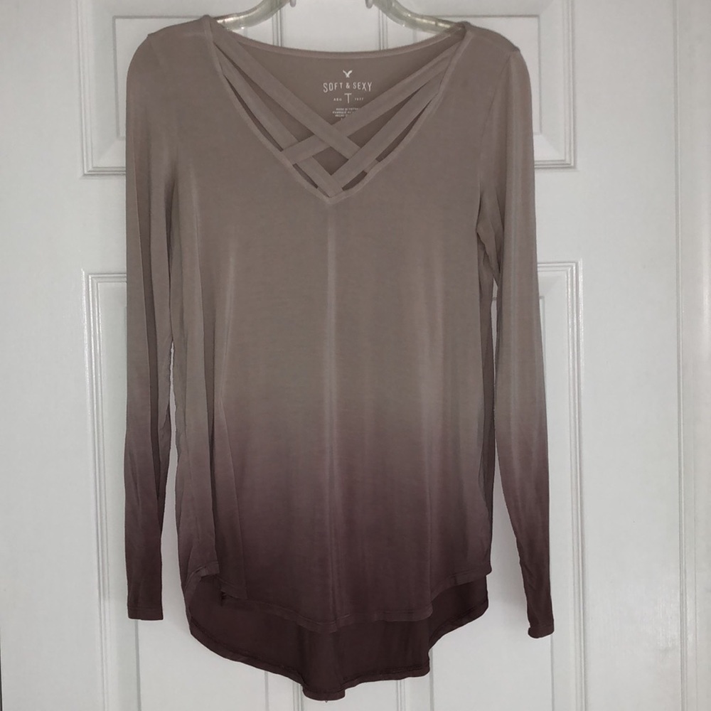 Ombré long sleeve shirt